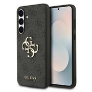 Guess PU 4G Metal Logo Zadní Kryt pro Samsung Galaxy S25 FE Grey