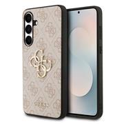 Guess PU 4G Metal Logo Zadní Kryt pro Samsung Galaxy S25 FE Pink
