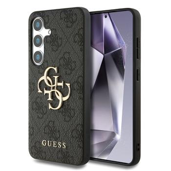 Guess PU 4G Metal Logo Zadní Kryt pro Samsung Galaxy S25+ Grey
