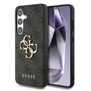 Guess PU 4G Metal Logo Zadní Kryt pro Samsung Galaxy S25 Grey
