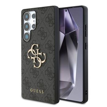 Guess PU 4G Metal Logo Zadní Kryt pro Samsung Galaxy S25 Ultra Grey