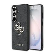 Guess PU 4G Metal Logo Zadní Kryt pro Samsung Galaxy S26 Grey