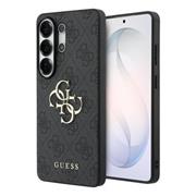 Guess PU 4G Metal Logo Zadní Kryt pro Samsung Galaxy S26 Ultra Grey