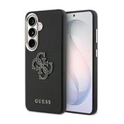Guess PU 4G Resin Metal Logo Zadní Kryt pro Samsung Galaxy S26+ Black
