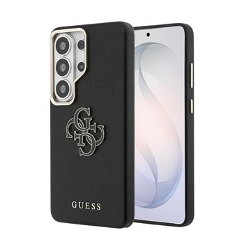 Guess PU 4G Resin Metal Logo Zadní Kryt pro Samsung Galaxy S26 Ultra Black