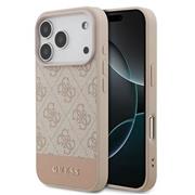 Guess PU 4G Stripe Zadní Kryt pro iPhone 17 Pro Pink