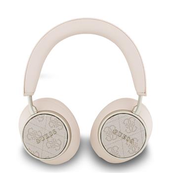 Guess PU Leather 4G Classic Logo ENC Bezdrátová Sluchátka Pink