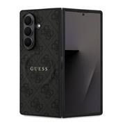 Guess PU Leather 4G Colored Ring Magnetic Zadní Kryt pro Samsung Galaxy Z Fold 7 Black