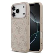 Guess PU Leather 4G Colored Ring MagSafe Zadní Kryt pro iPhone 17 Pro Pink