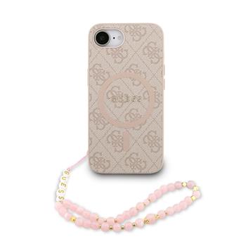 Guess PU Leather 4G Colored Ring Strap MagSafe Zadní Kryt pro iPhone 16e/17e Pink