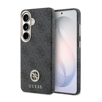 Guess PU Leather 4G Strass Logo Gold Frame Magnetic Zadní Kryt pro Samsung Galaxy S26 Black