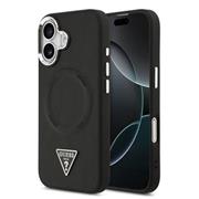 Guess PU Leather Triangle Logo MagSafe Zadní Kryt pro iPhone 17 Black
