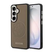 Guess PU Perforated 4G Logo Magnetic Zadní Kryt pro Samsung Galaxy S26 Brown
