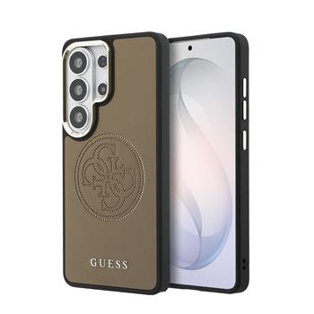 Guess PU Perforated 4G Logo Magnetic Zadní Kryt pro Samsung Galaxy S26 Ultra Brown