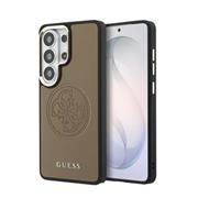 Guess PU Perforated 4G Logo Magnetic Zadní Kryt pro Samsung Galaxy S26 Ultra Brown