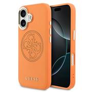 Guess PU Perforated 4G Logo MagSafe Zadní Kryt pro iPhone 17 Orange