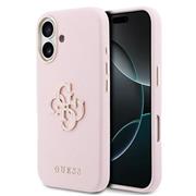 Guess PU Resin Logo Zadní Kryt pro iPhone 17 Pink