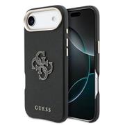 Guess PU Resin Logo Zadní Kryt pro iPhone Air Black