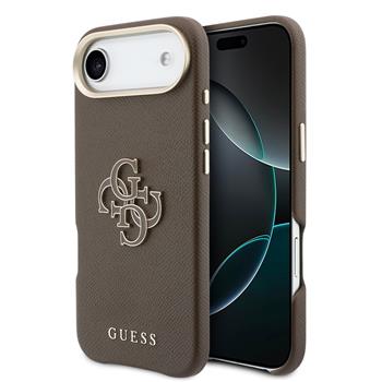 Guess PU Resin Logo Zadní Kryt pro iPhone Air Brown