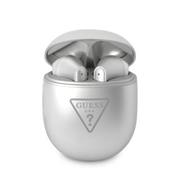 Guess True Wireless Triangle Logo BT5.2 Stereo Earphones Glossy Silver