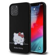 Hello Kitty Liquid Silicone Daydreaming Logo Zadní Kryt pro iPhone 12/12 Pro Black