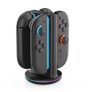 iPega SW2051 Nabíjecí Stanice s RGB pro JoyCon Ovladače Nintendo Switch 2 Black