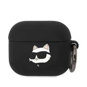 Karl Lagerfeld 3D Logo NFT Choupette Head Silikonové Pouzdro pro Airpods 3 Black