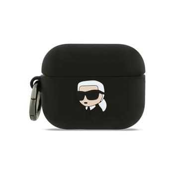Karl Lagerfeld 3D Logo NFT Karl Head Silikonové Pouzdro pro AirPods Pro 3 Black