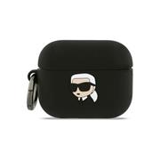Karl Lagerfeld 3D Logo NFT Karl Head Silikonové Pouzdro pro AirPods Pro 3 Black