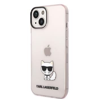 Karl Lagerfeld Choupette Logo Zadní Kryt pro iPhone 14 Plus Pink