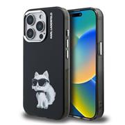 Karl Lagerfeld IML Aquarelle Choupette Zadní Kryt pro iPhone 15 Pro Black