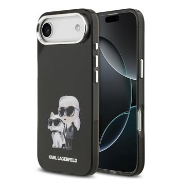 Karl Lagerfeld IML Aquarelle Karl and Choupette Zadní Kryt pro iPhone 17 Air Black