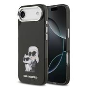 Karl Lagerfeld IML Aquarelle Karl and Choupette Zadní Kryt pro iPhone 17 Air Black