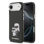 Karl Lagerfeld IML Aquarelle Karl and Choupette Zadní Kryt pro iPhone Air Black