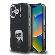 Karl Lagerfeld IML Aquarelle Karl Zadní Kryt pro iPhone 16 Black