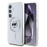 Karl Lagerfeld IML Choupette Head MagSafe Zadní Kryt pro Samsung Galaxy S25+ Transparent