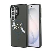 Karl Lagerfeld IML Choupette Karl Script Logo Magnetic Zadní Kryt pro Samsung Galaxy S26 Ultra Black