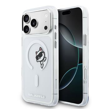 Karl Lagerfeld IML Choupette Peekaboo MagSafe Zadní Kryt pro iPhone 17 Pro Max Transparent