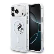 Karl Lagerfeld IML Choupette Peekaboo MagSafe Zadní Kryt pro iPhone 17 Pro Max Transparent