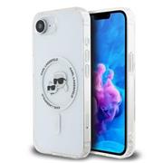 Karl Lagerfeld IML K&CH Heads Metal Frame MagSafe Zadní Kryt pro iPhone 16e/17e Transparent