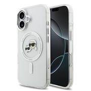 Karl Lagerfeld IML K&CH Heads Metal Frame MagSafe Zadní Kryt pro iPhone 17 Transparent