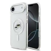 Karl Lagerfeld IML K&CH Heads Metal Frame MagSafe Zadní Kryt pro iPhone Air Transparent