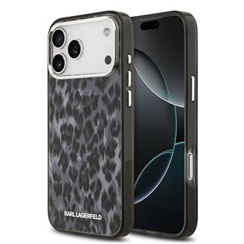 Karl Lagerfeld IML Leopard MagSafe Zadní Kryt pro iPhone 17 Pro Max Grey