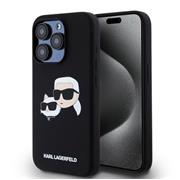 Karl Lagerfeld Liquid Silicone Double Heads Magsafe Zadní Kryt pro iPhone 15 Pro Black