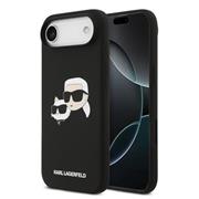 Karl Lagerfeld Liquid Silicone Double Heads MagSafe Zadní Kryt pro iPhone 17 Air Black