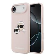 Karl Lagerfeld Liquid Silicone Double Heads MagSafe Zadní Kryt pro iPhone 17 Air Pink