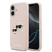 Karl Lagerfeld Liquid Silicone Double Heads MagSafe Zadní Kryt pro iPhone 17 Pink