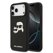 Karl Lagerfeld Liquid Silicone Double Heads MagSafe Zadní Kryt pro iPhone 17 Pro Max Black
