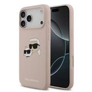 Karl Lagerfeld Liquid Silicone Double Heads MagSafe Zadní Kryt pro iPhone 17 Pro Max Pink