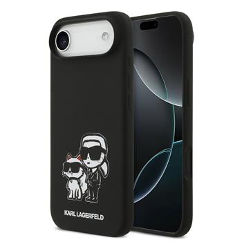 Karl Lagerfeld Liquid Silicone K&CH Sketch MagSafe Zadní Kryt pro iPhone 17 Air Black